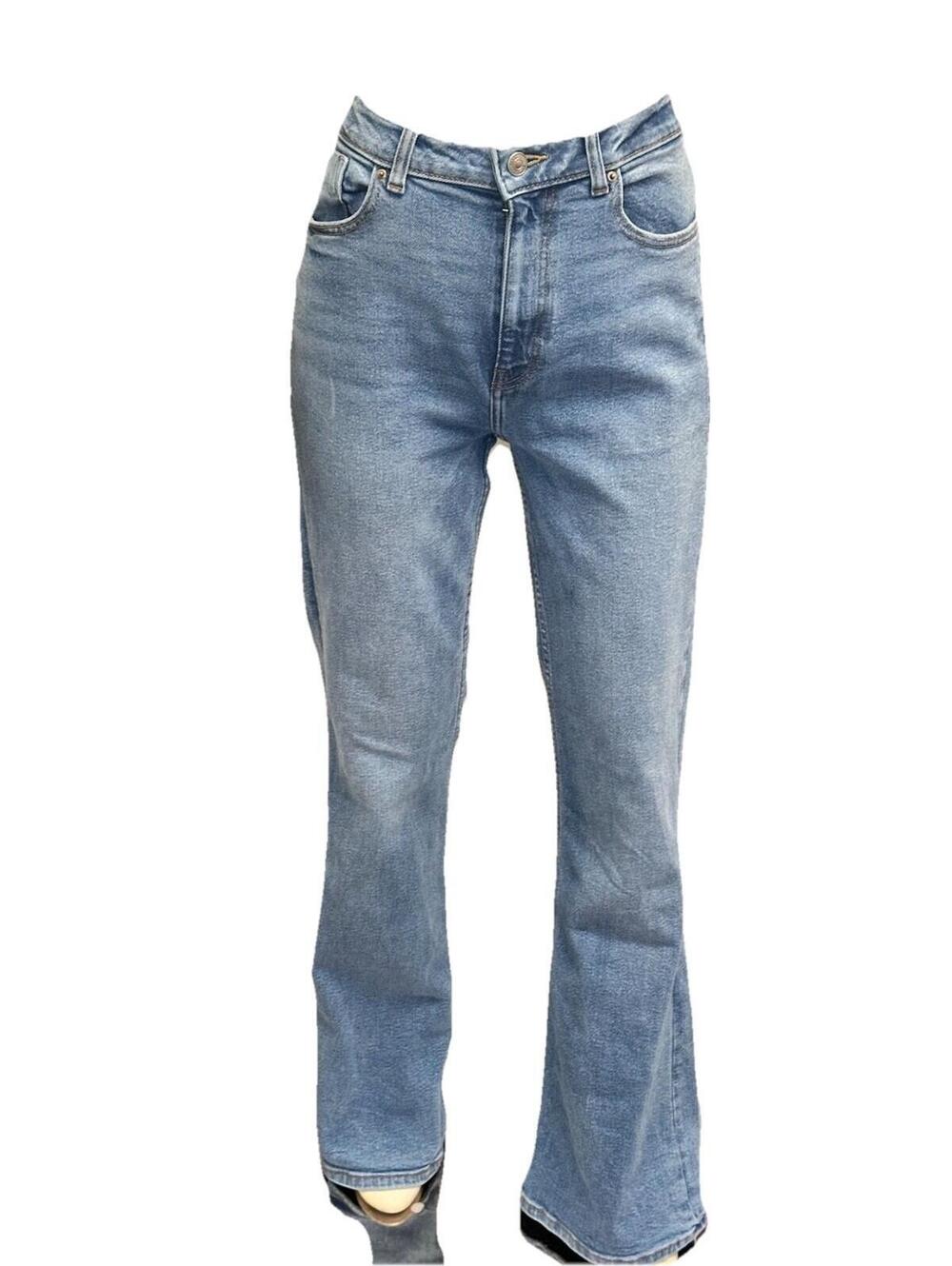 Zara Jeans High Waist Wide Leg Flare Fit Comfort Jeans Size US 8 Medium Wash